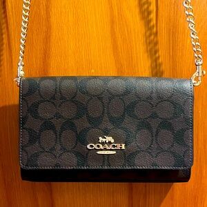 Coach Slim Crossbody Purse Brown/Black/Gold